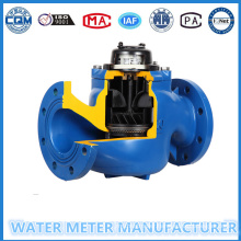 Vertical Screw Vane Water Flow Meter Gauge